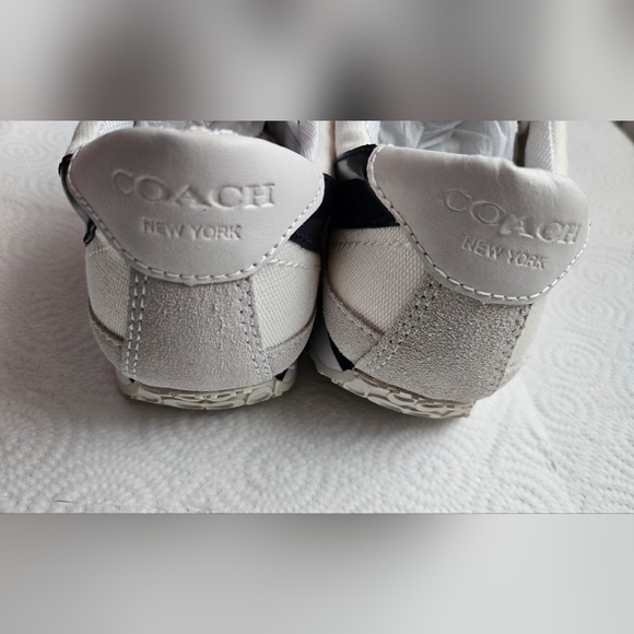 Coach Women's Mae Canvas Sneakers, Chalk/Navy, Size 8 M - Picture 6 of 10
